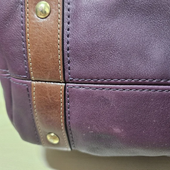 Vintage COACH Carly Hobo Bag Purse Purple Large Y2K No. F0882-10616 - Picture 5 of 16